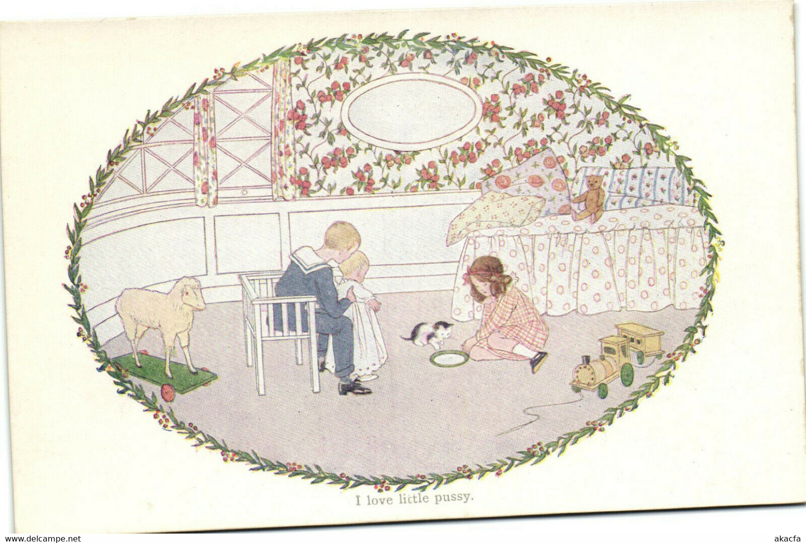 PC WILLEBEEK LE MAIR, ARTIST SIGNED, I LOVE LITTLE, Vintage Postcard (b38797) - Le Mair