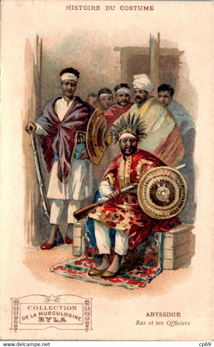 Cpa Avec Publicité Au Dos Collection De La Musculosine Byla Costume Abyssinie Nord De L'Ethiopie TB.Etat - Ethiopie