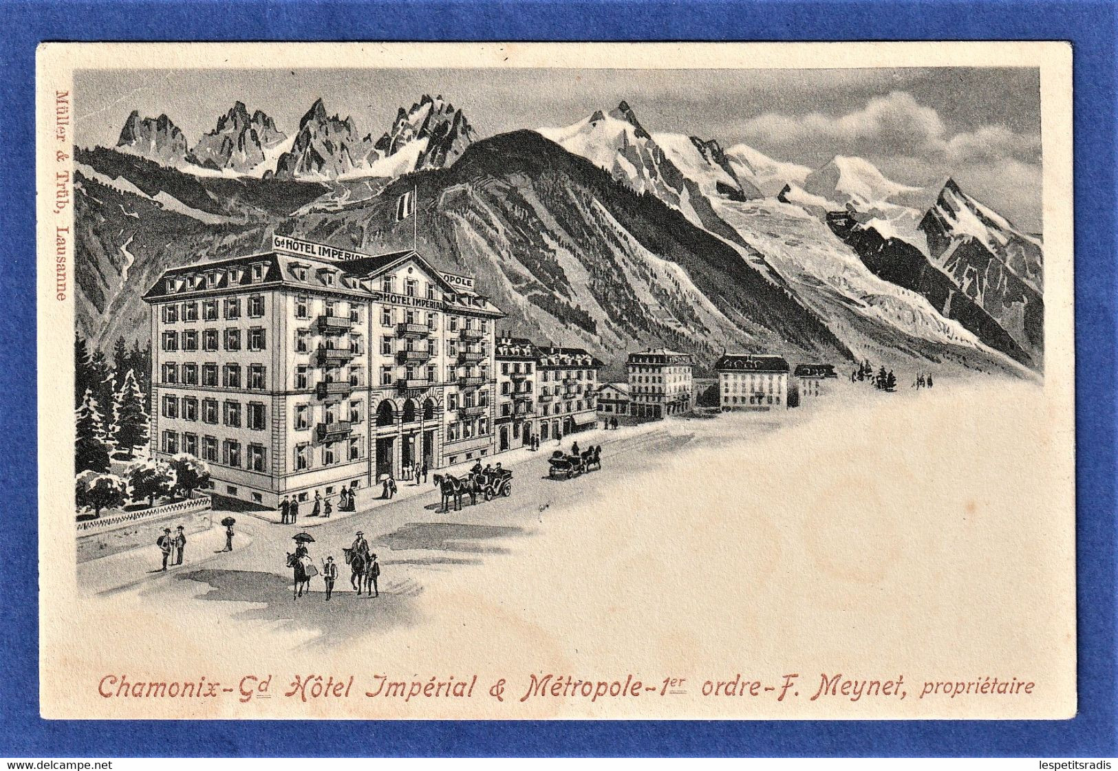 CPA 74 CHAMONIX - Gd Hôtel Impérial & Métropole - 1er Ordre - F. Meynet, Propriétaire - Chamonix-Mont-Blanc