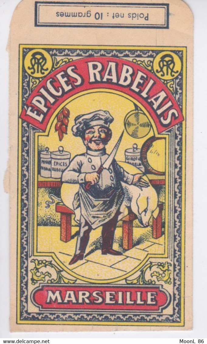 SACHET VIDE POUR EPICES RABELAIS - MARSEILLE - - Boîtes