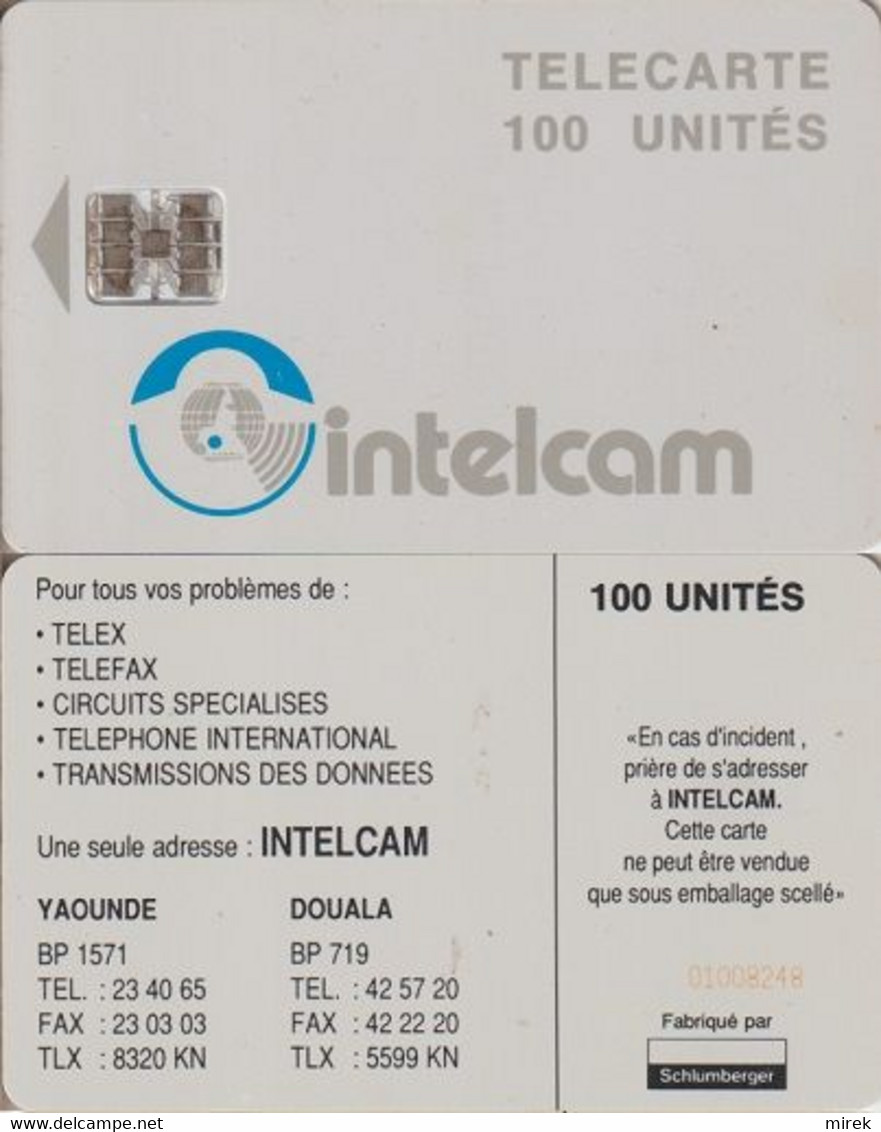 457/ Cameroon; P16. Grey - Logo, 100 Ut., SC7, CN Yellow, Matt Surface - Camerún