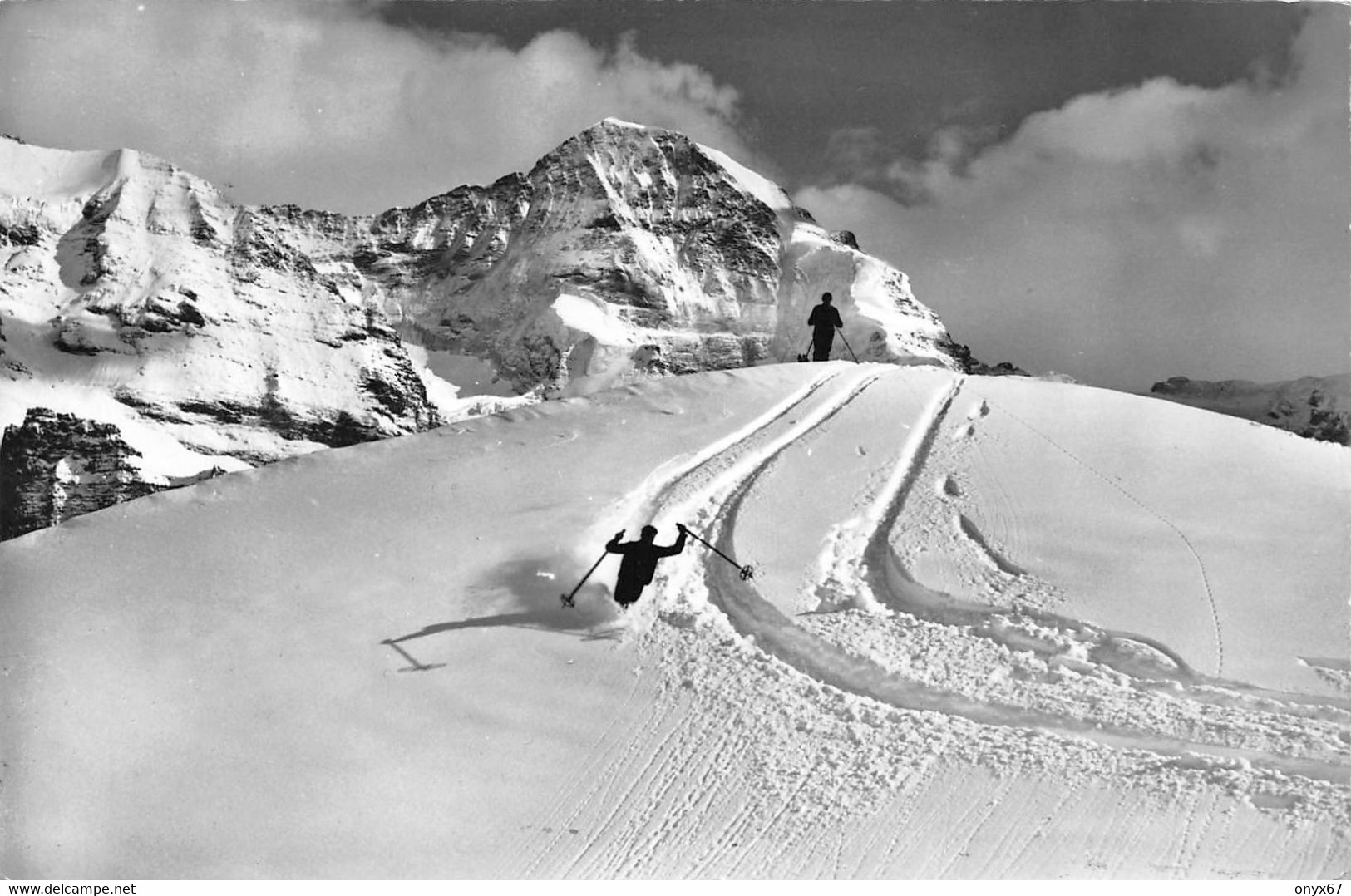 Suisse-Schweiz-Zwitzerland-Svizzera-homme En SKI-SKIEUR-SPORT D'HIVER-Neige-Klein Scheidegg Mönch-Photo GyGer Adelboden - Sports D'hiver