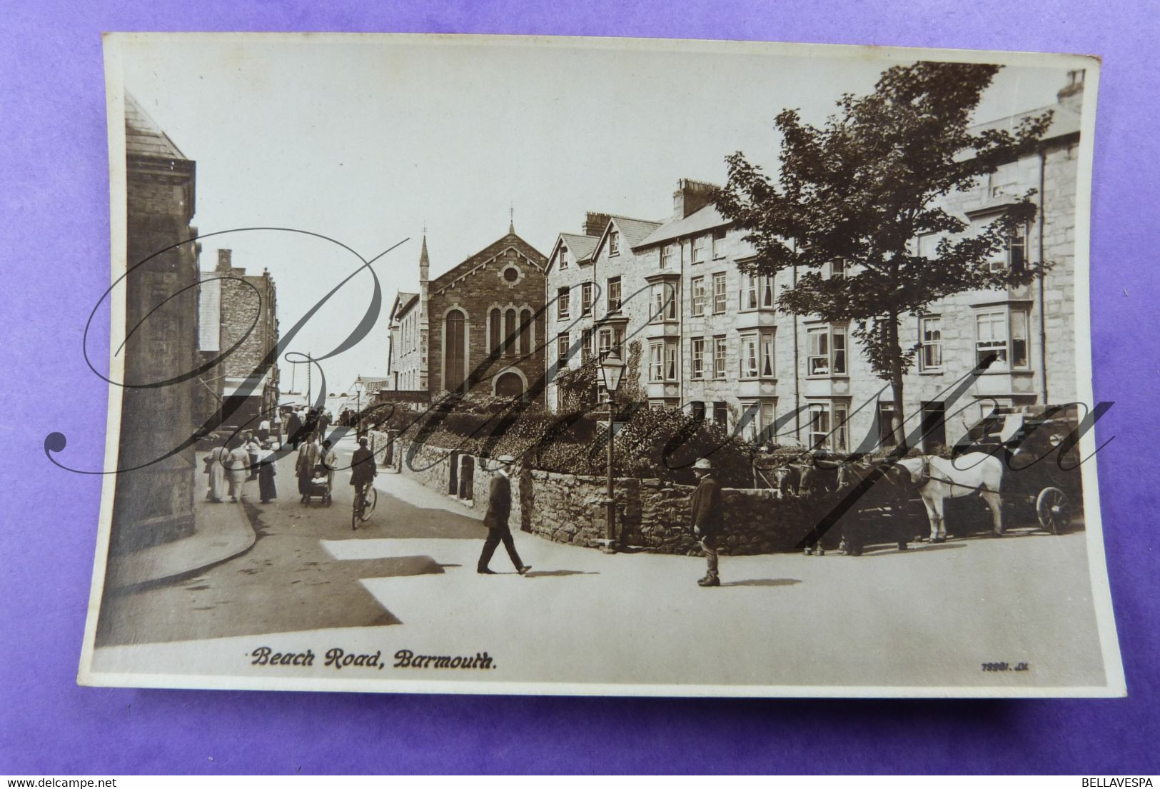 Barmouth Beach Road. Edit. E.F. Russel  High St. RPPC - Merionethshire