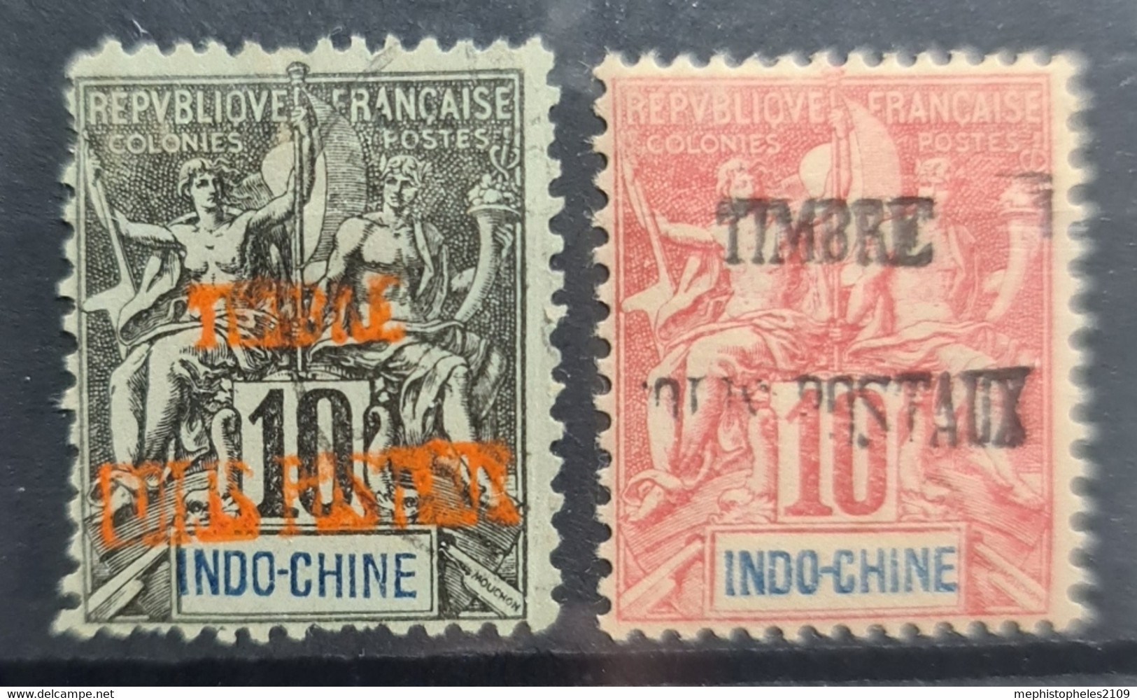 INDOCHINE 1899 - MLH - YT 4, 5 - COLIS POSTAUX - Ongebruikt