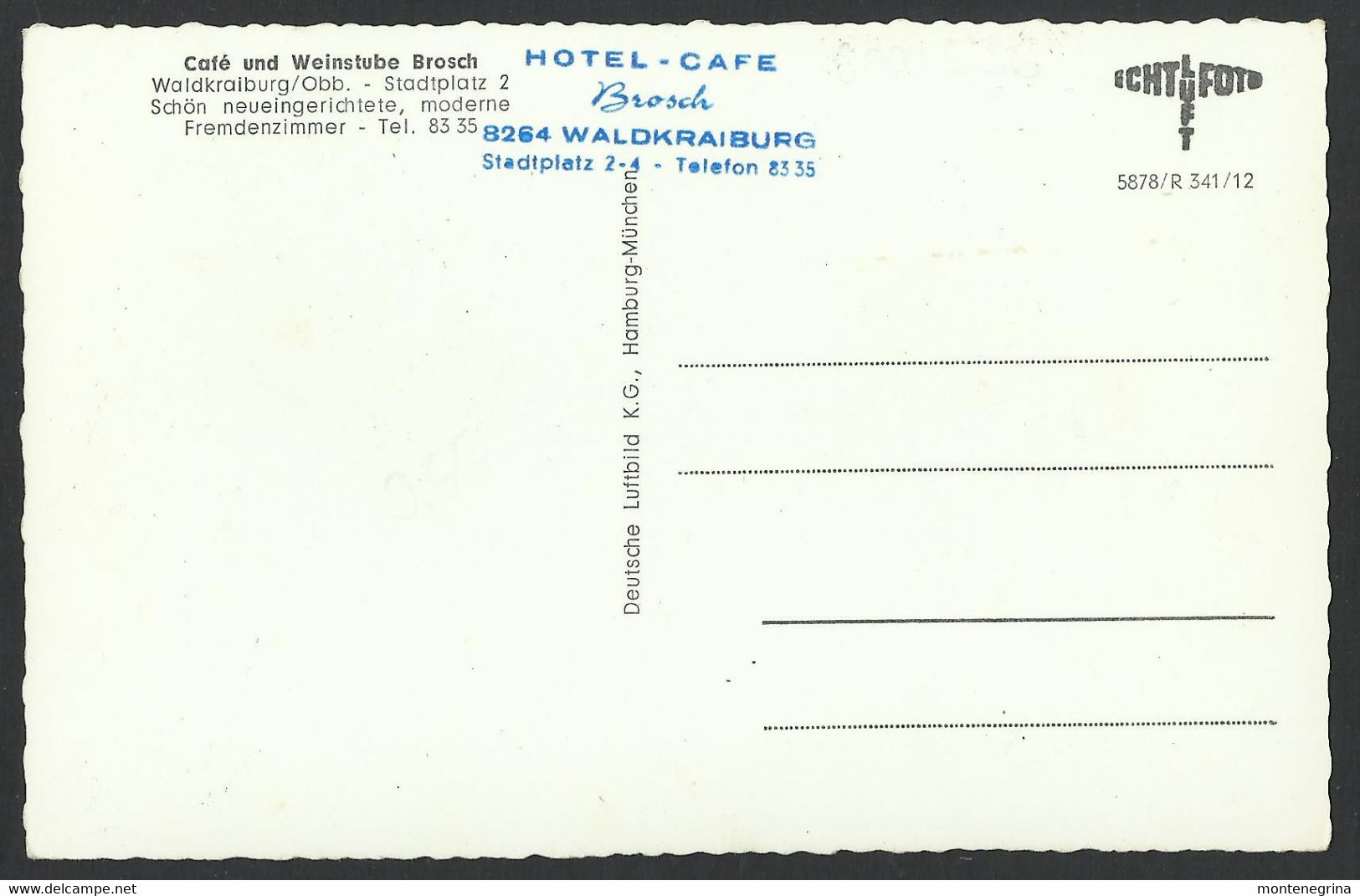 WALDKRAIBURG - Hotel Cafe BROSCH - Old Postcard (see Sales Conditions) 06296 - Waldkraiburg