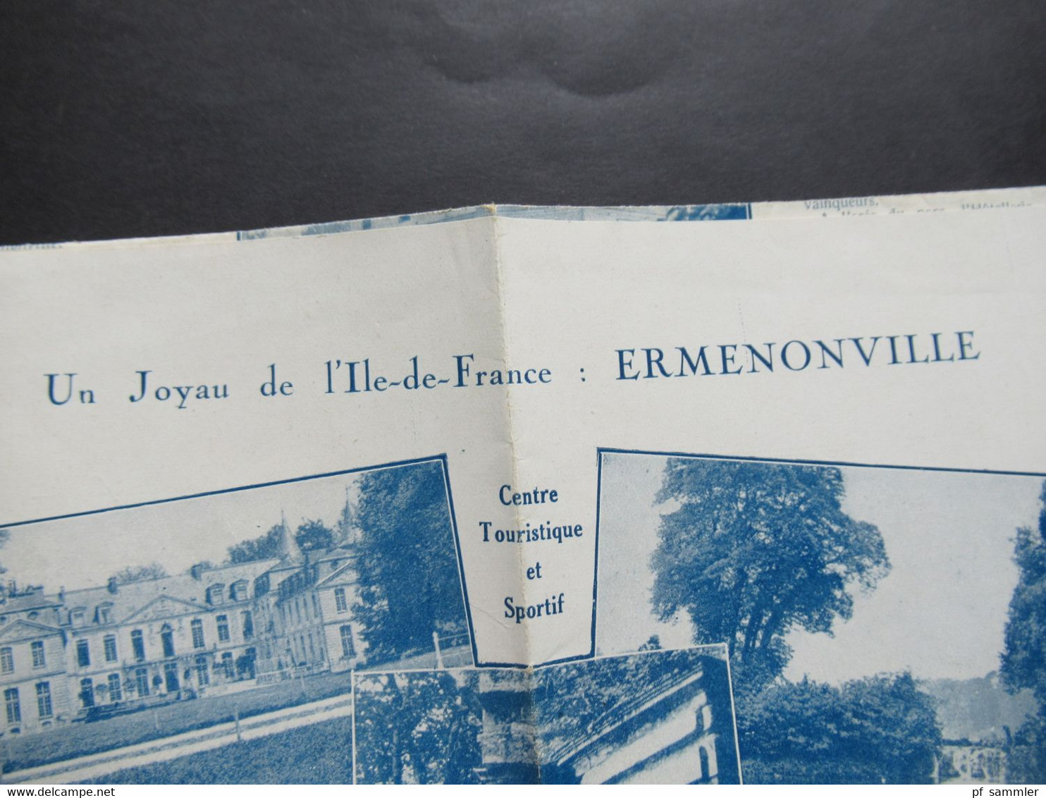 Hotel Werbung Plakat Un Joyau De L'Ile De France Ermenonville / Hotellerie Jean Jacques / Parc J.J. Rousseau Ca. 1920 - Publicités