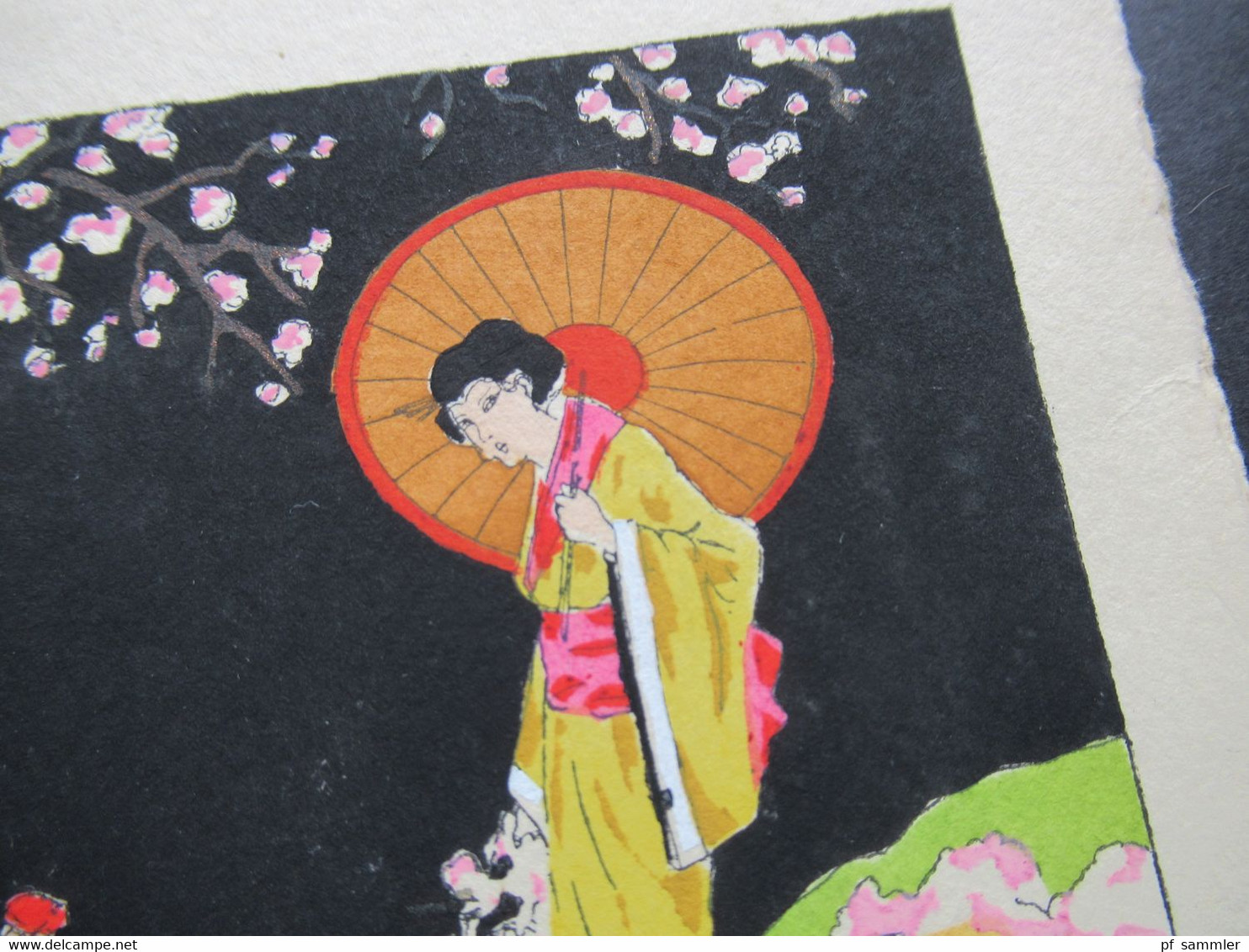 Menü / Speisekarte  Schützenhaus 1932 Handbemalt / Hand Coloriert Mit Chinesischen Motiven Rikscha / Geisha - Menu