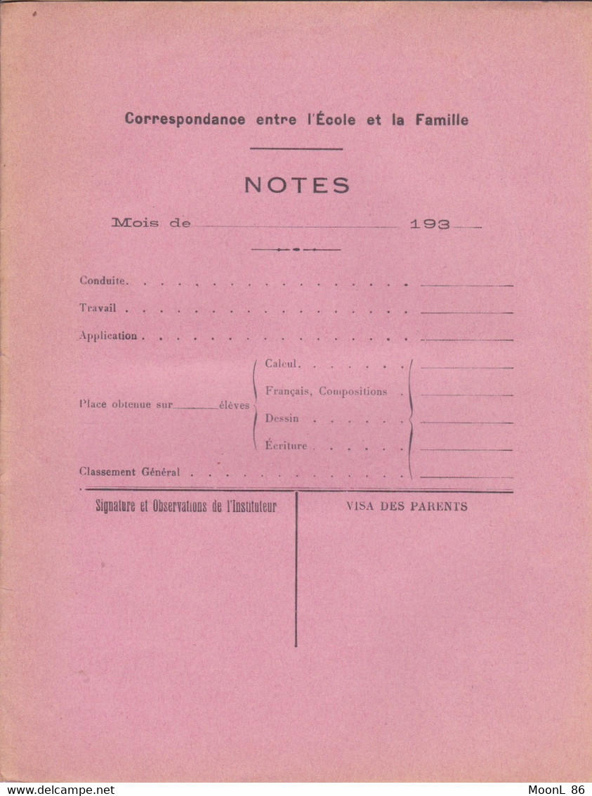 ECOLE PUBLIQUE POITIERS - VIENNE - PROTEGE CAHIER DE DEVOIRS JOURNALIERS - EDITION FLAMMARION - P