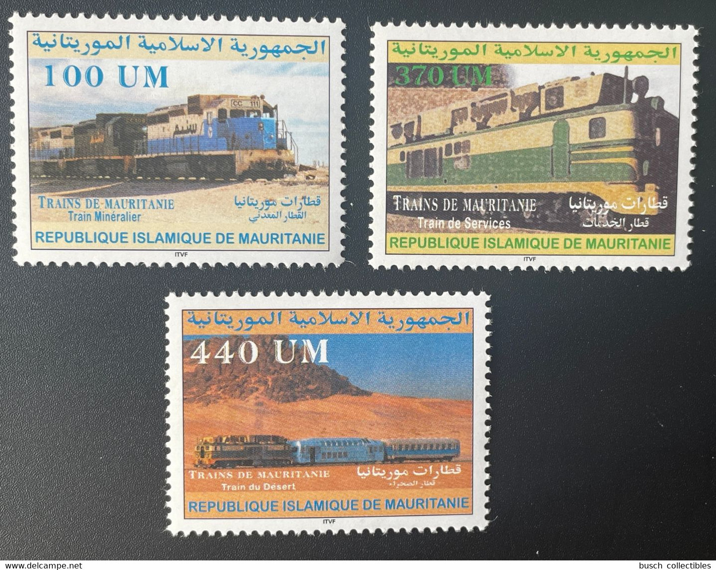 Mauritanie Mauretanien Mauritania 2003 Mi. 1131 - 1133 Trains Eisenbahn Railways - Mauritanie (1960-...)