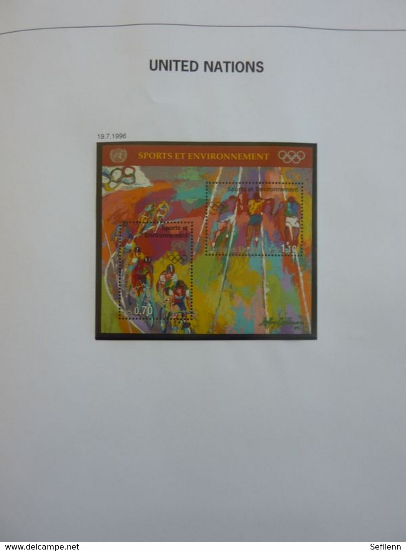 United Nations 1969/2000 in Davo album + empty Davo album Switzerland 1978/1993 with slipcase