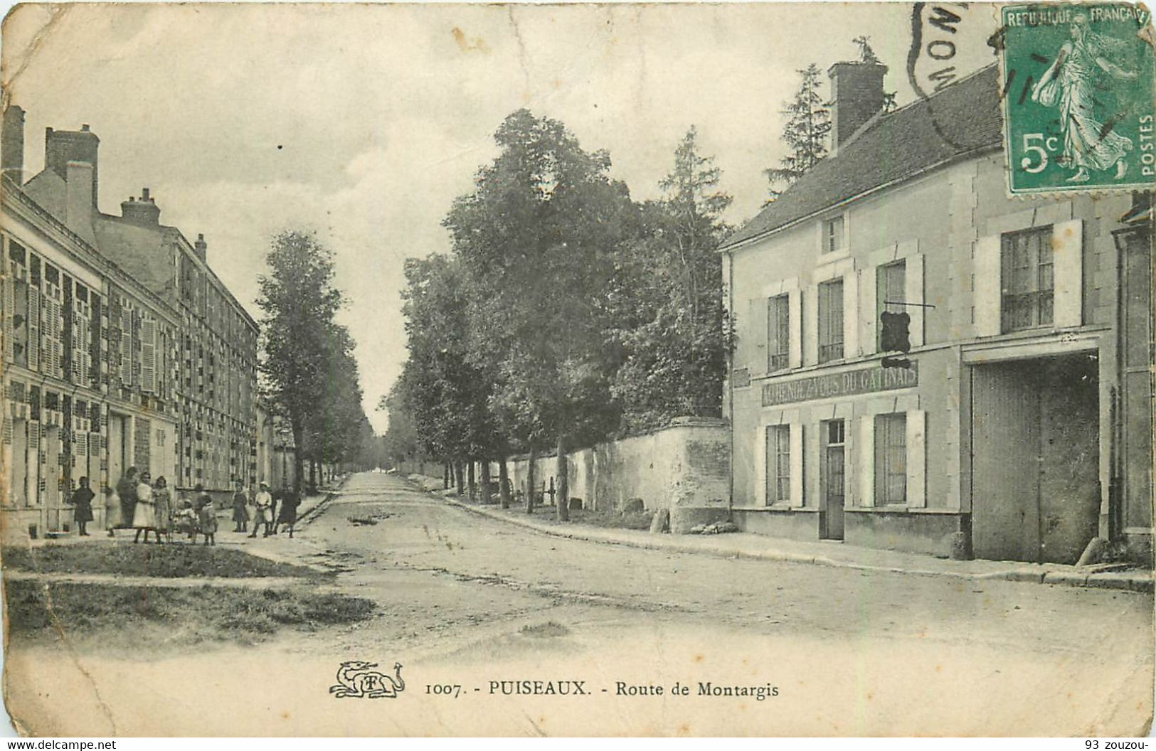 45 PUISEAUX. Au Rendez-viys Du Gatinais Route De Montargis 1911 (très Mauvais état)... - Puiseaux