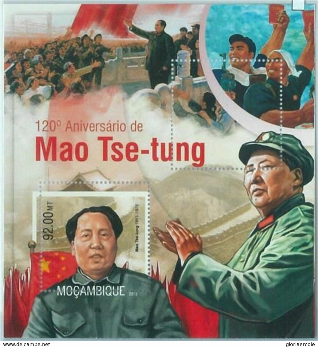 M1482 - MOZAMBIQUE - ERROR, 2013 MISSPERF SHEET: Mao Tse Tung, China, Politics - Mao Tse-Tung
