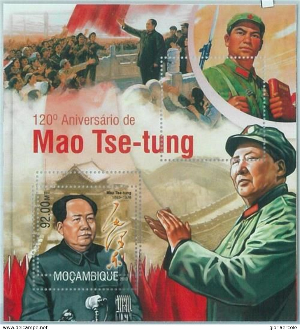 M1483 - MOZAMBIQUE - ERROR, 2013 MISSPERF SHEET: Mao Tse Tung, China, Politics - Mao Tse-Tung