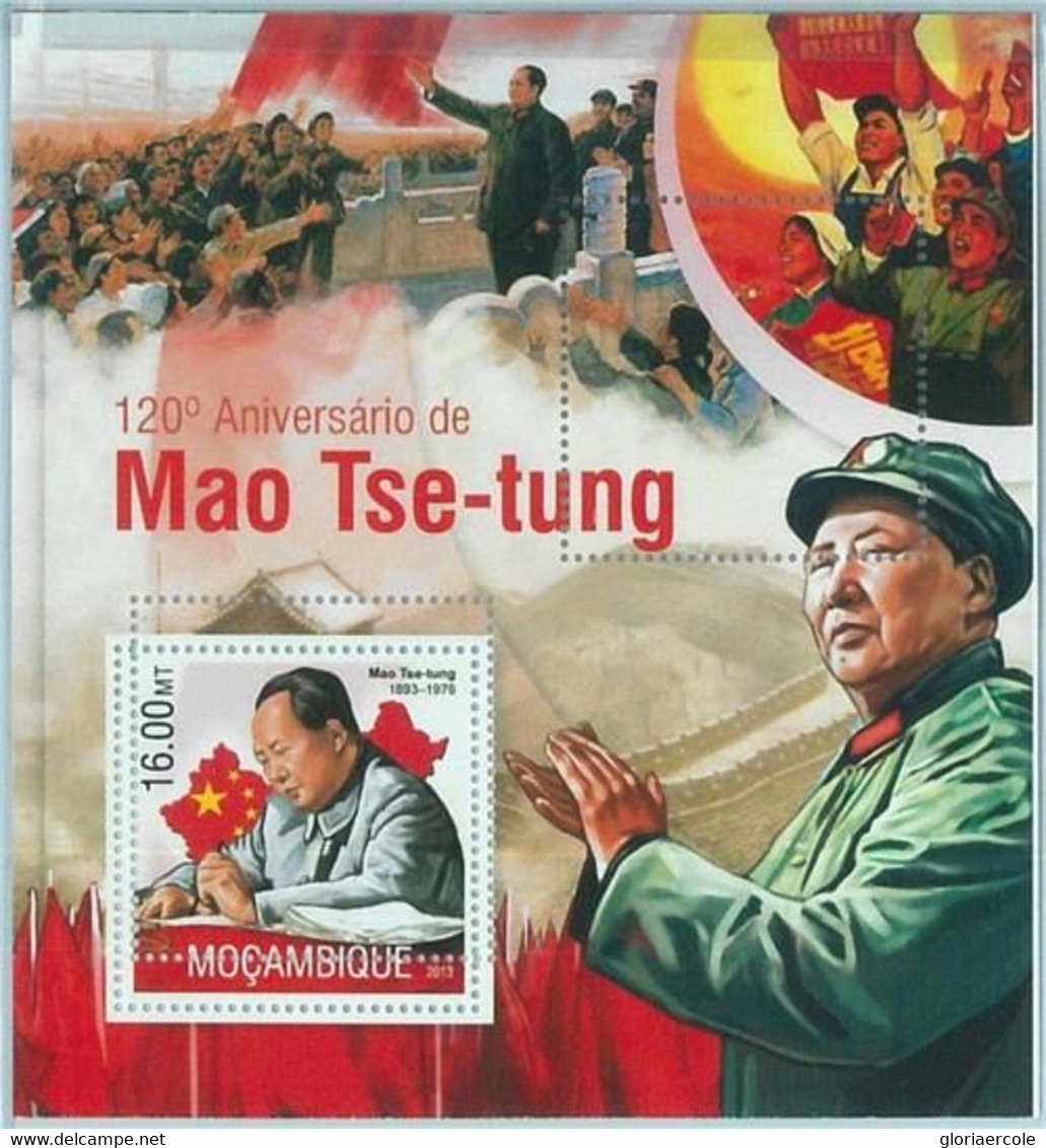 M1485 - MOZAMBIQUE - ERROR, 2013 MISSPERF SHEET: Mao Tse Tung, China, Politics - Mao Tse-Tung