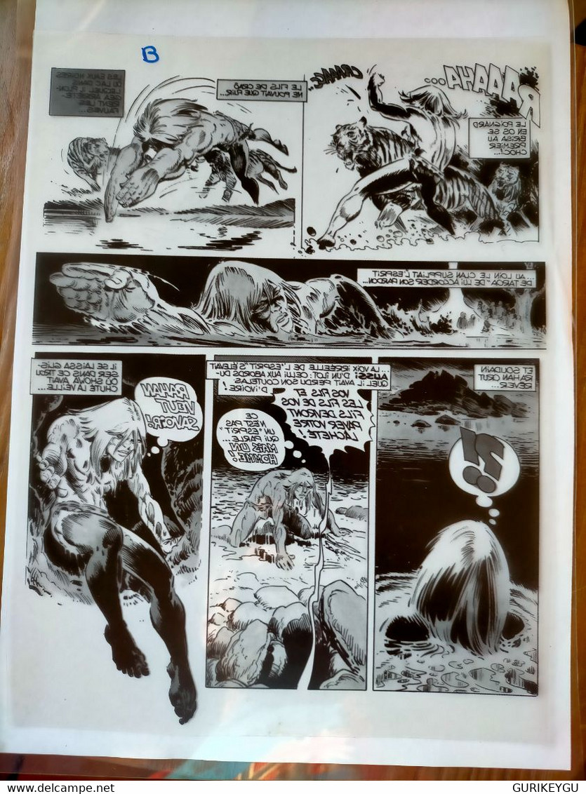 RARISSIME Pièce Unique Très Rare Film D' Impression Planche Plastique Du RAHAN 35 EO Page 32/50 NEUF 1983  CHERET - Rahan