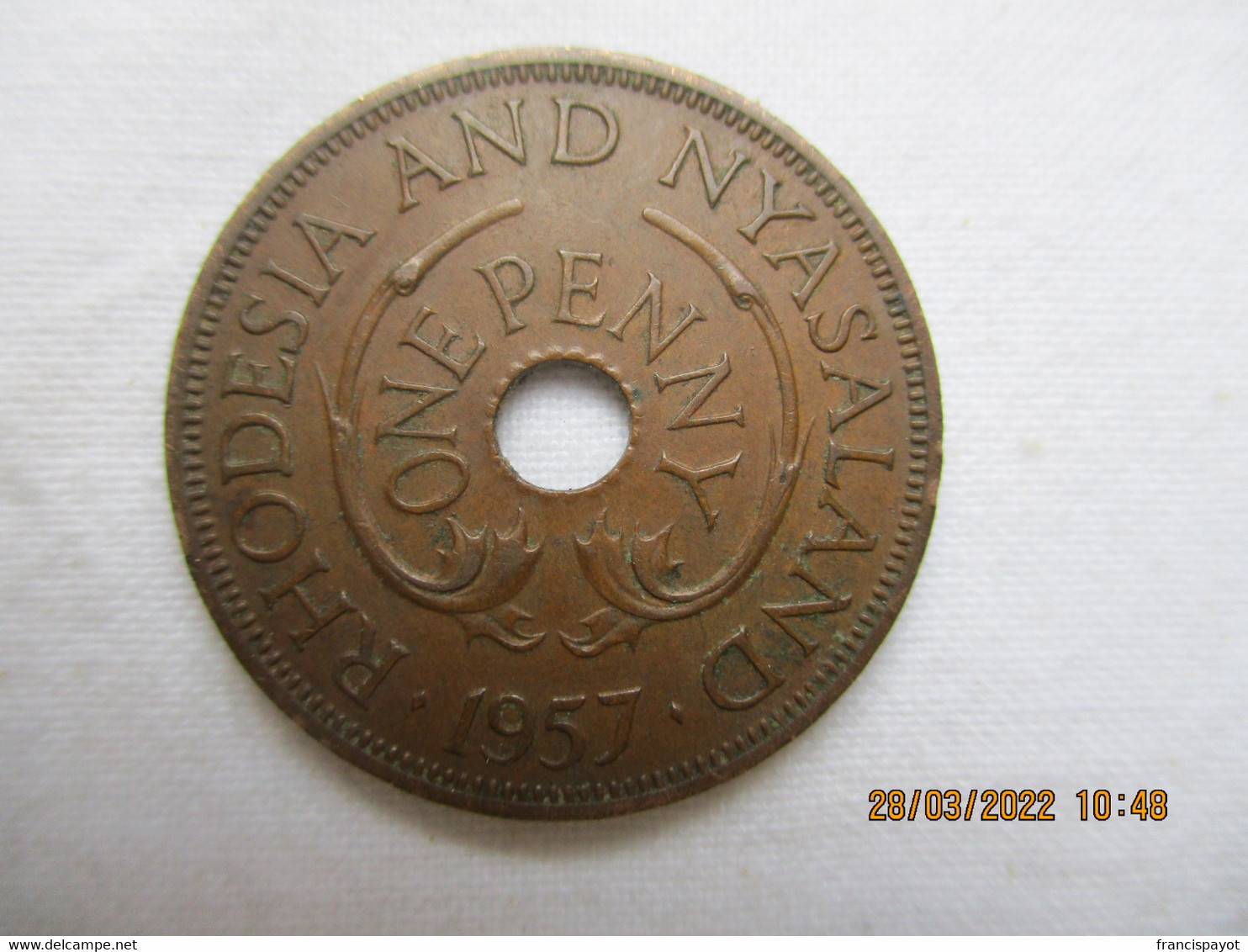Rhodesia- Nyasaland: One Penny 1957 - Rhodésie