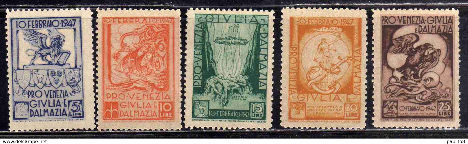 PRO VENEZIA GIULIA E DALMAZIA 1947 SERIE DI MARCHE DA BOLLO REVENUE SET MNH - Fiscali