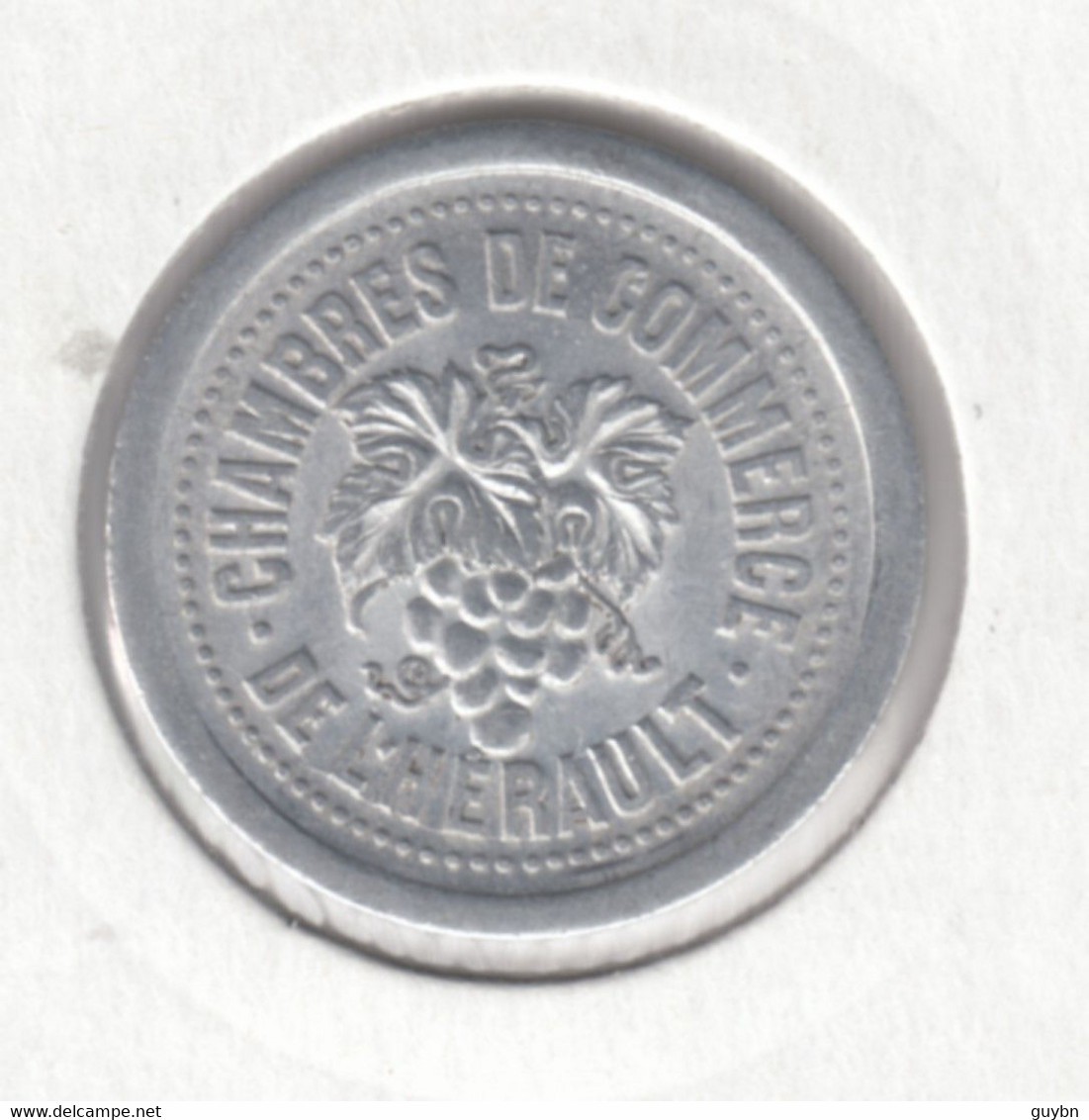 £ Montpellier (34) Hérault . Chambres Commerce  1922 - 1926  . 10 C  . Jeton Monnaie Nécessité .. Zinc Rond 23.5 Mm - Monétaires / De Nécessité