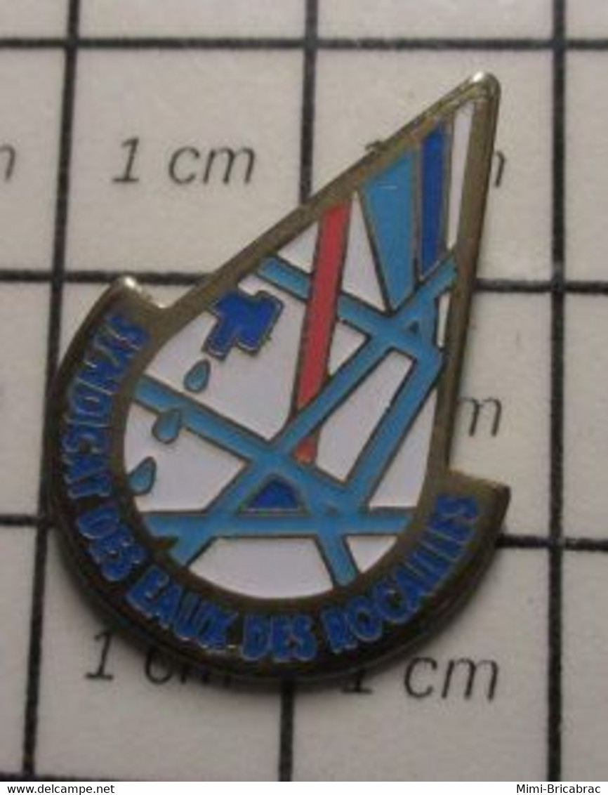 713f Pin's Pins / Beau Et Rare / THEME ADMINISTRATIONS / SYNDICAT DES EAUX DES ROCAILLES - Administrations