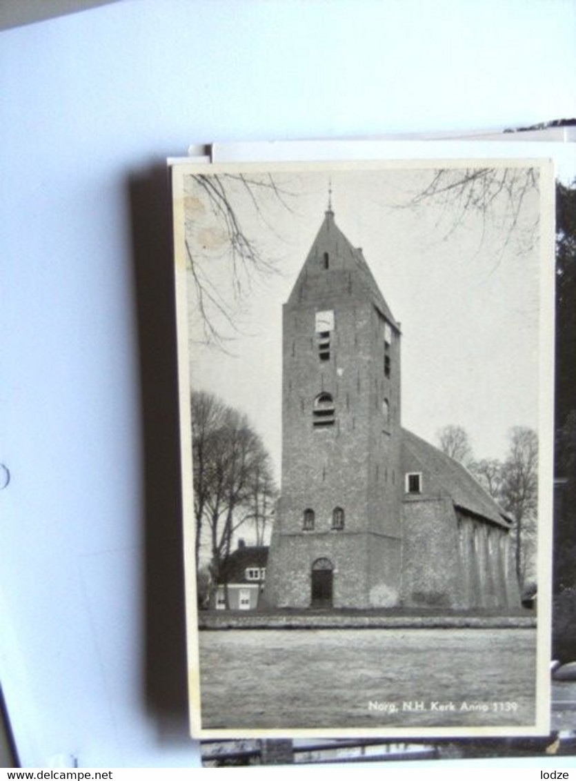 Nederland Holland Pays Bas Norg Met Nederlands Hervormde Kerk Anno 1139 - Norg