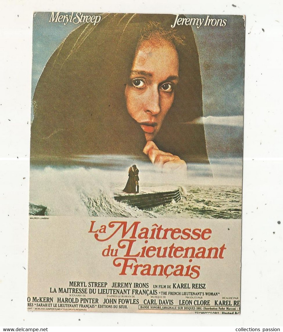 Cp, Spectacle , Cinéma , Affiche , LA MAITRESSE DU LIEUTENANT FRANCAIS , Meryl Streep , Vierge - Affiches Sur Carte