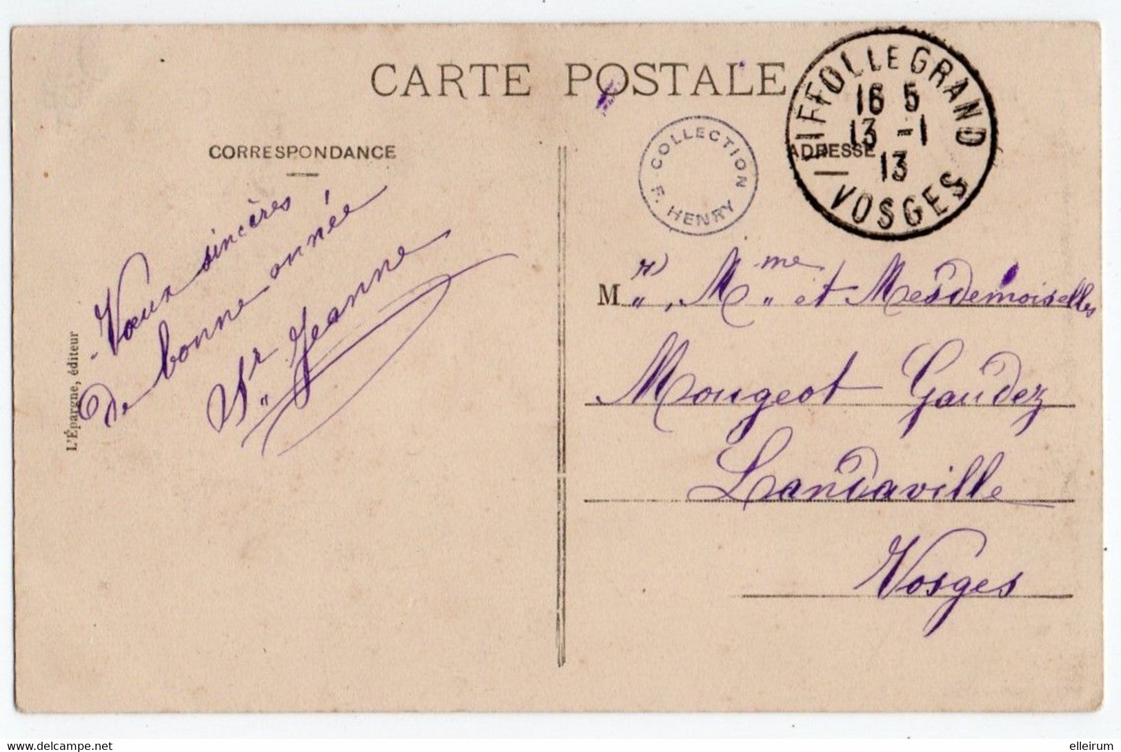 LIFFOL-le-GRAND  (88) AVENUE De La GARE. 1913. - Liffol Le Grand