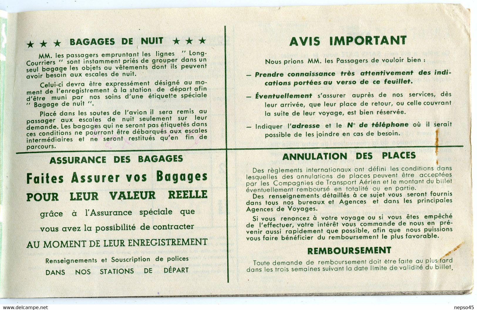 billet d'embarquement d'avion transport de Saïgon vers Paris 24 novembre 1953.( période Guerre d'Indochine)