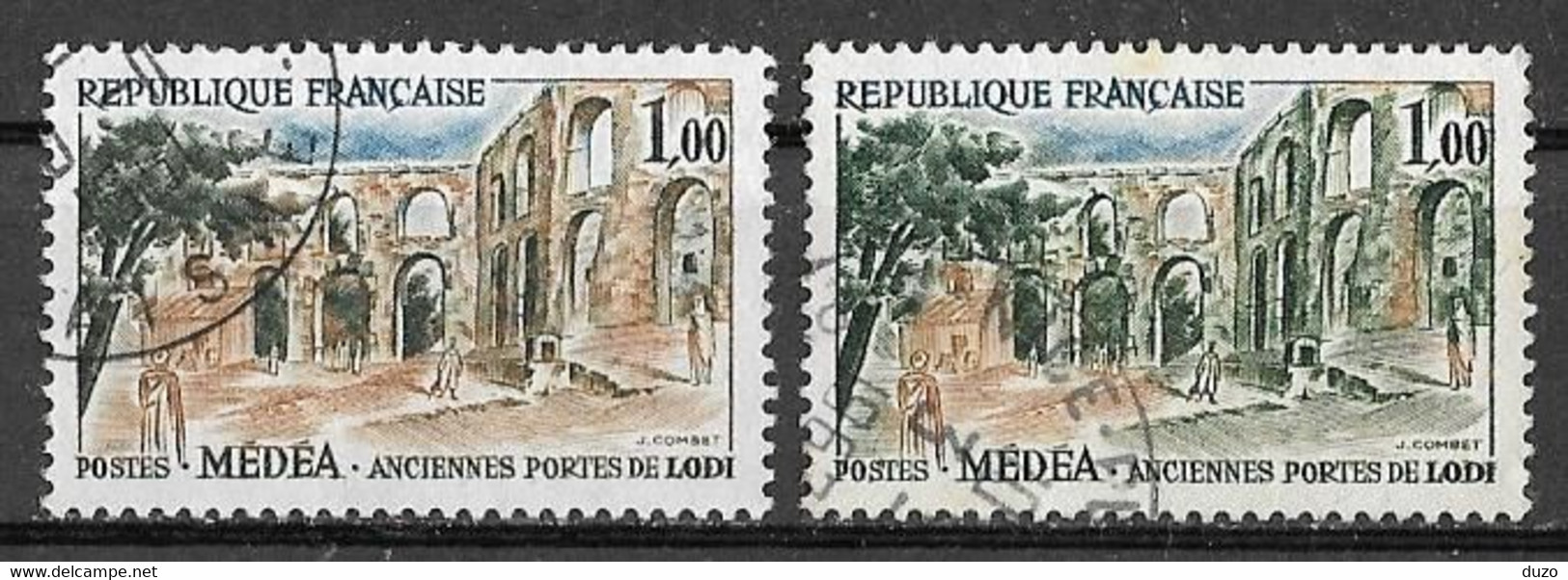 France 1961/62 - Variété -  Médéa Y&T N° 1318 Oblitérés  (voir Descriptif ) - Gebruikt