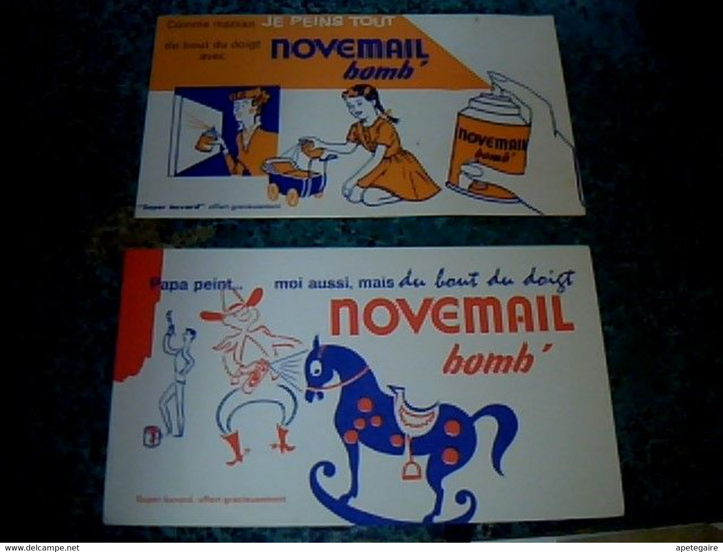 Vieux Papier Buvards D'occasion X 2 Différents  Peintures  Novemail Bomb  * - N