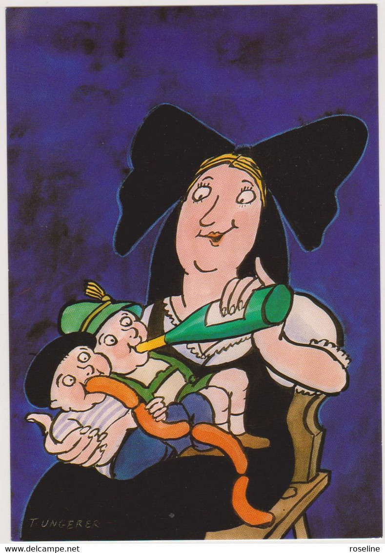 UNGERER - Exposition Karlsruhe Allemagne - Alsace Alsacienne Avec Enfant Allemand Ou Français- CPM 10,x15 TBE 1997 Neuve - Ungerer