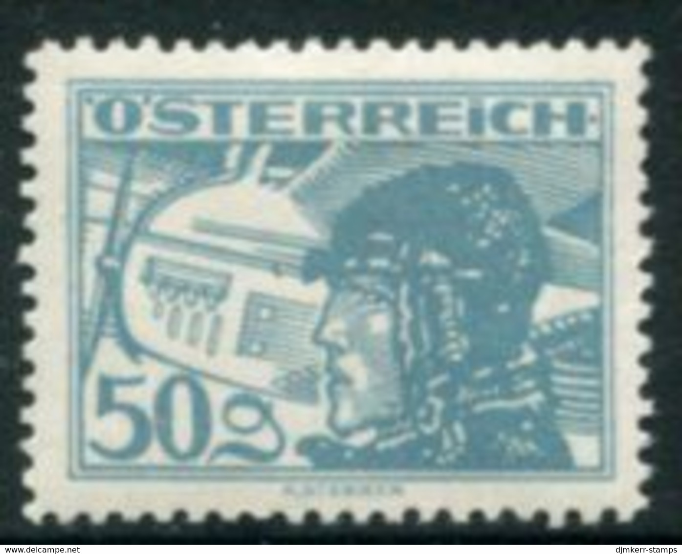 AUSTRIA 1925 Airmail Definitive: Aviator 50 G. LHM / *.   Michel 477 - Unused Stamps