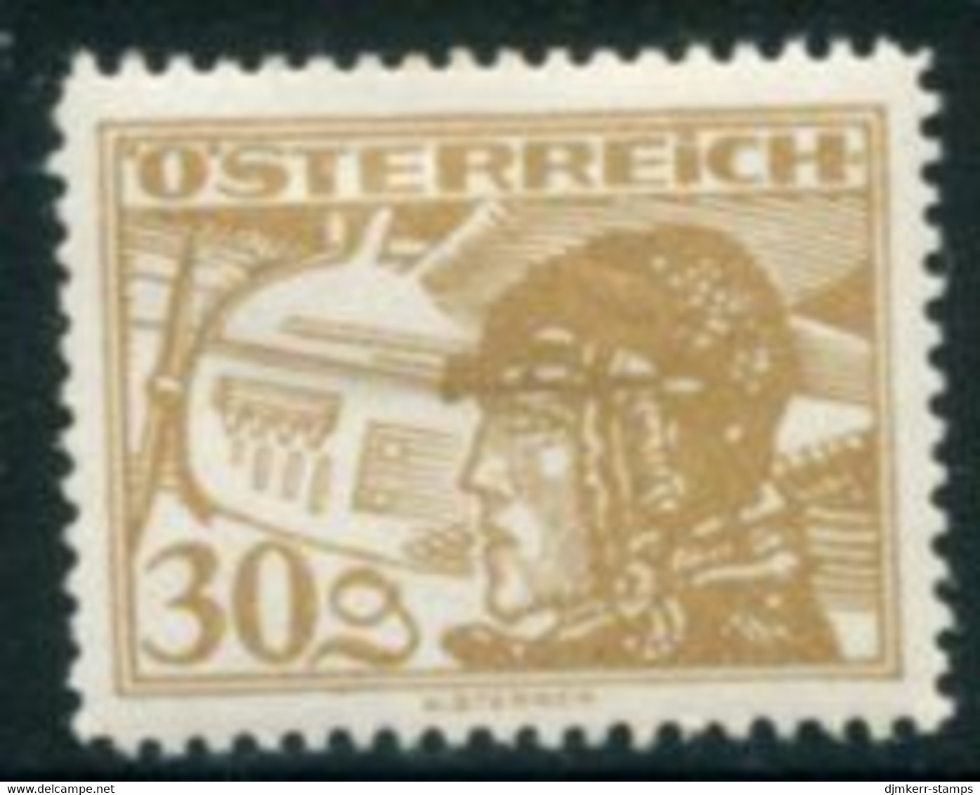 AUSTRIA 1925 Airmail Definitive: Aviator 30 G. LHM / *.   Michel 476 - Ongebruikt