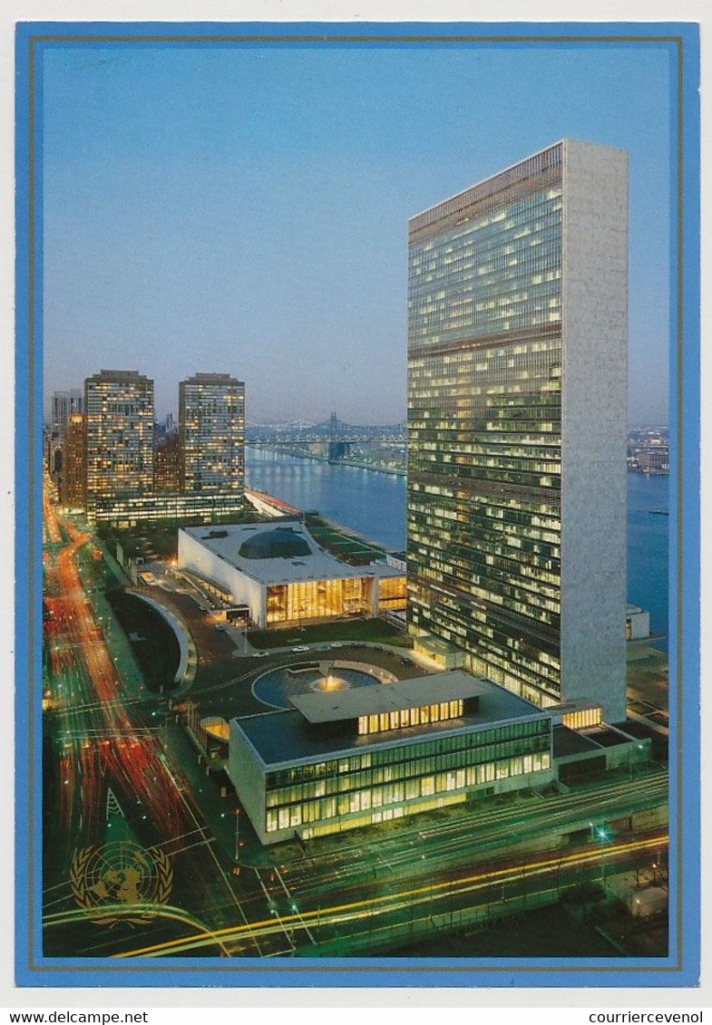 NATIONS UNIES - CPM De New York 1991 - Crise Du Golfe - 678 ULTIMATUM Irak Koweit 15/1/1991 + Vignette - Cartas & Documentos