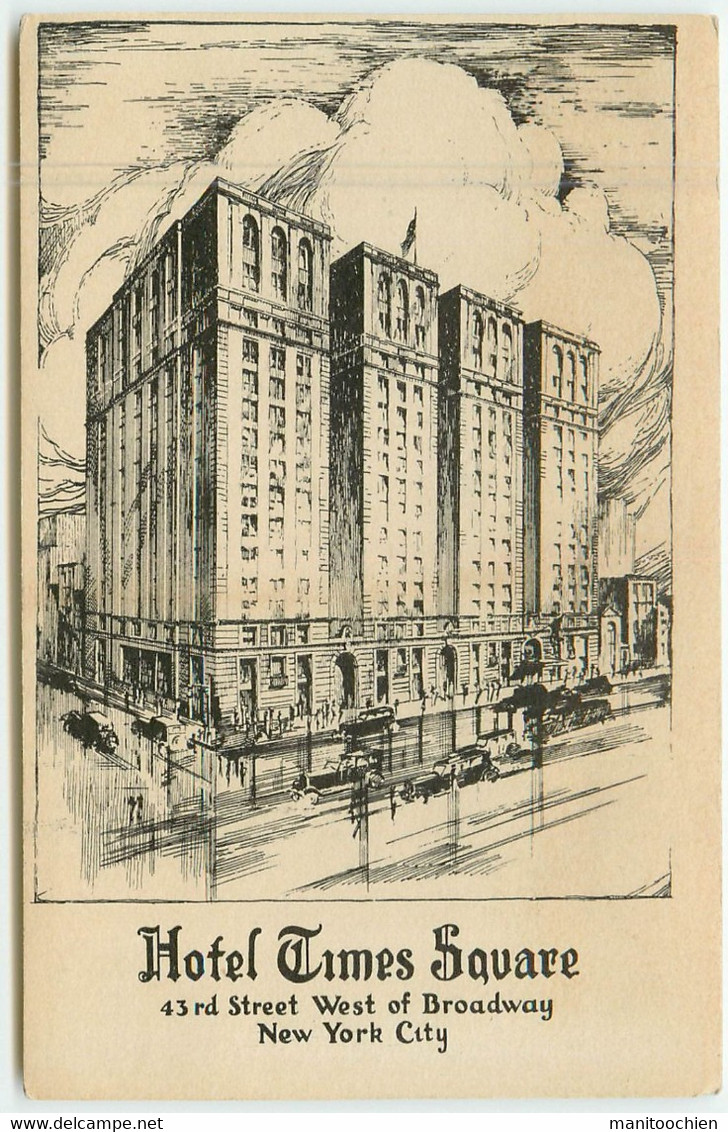 ETATS UNIS NEW YORK CITY DESSIN HOTEL TIMES SQUARE - Broadway