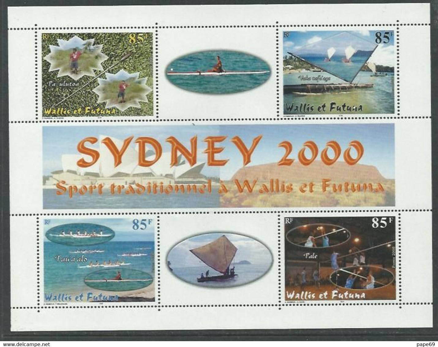 Wallis Et Futuna B. F. N° 9 XX  Jeux Olympiques D'été à Sydney, Le Bloc Sans Charnière TB - Blocks & Kleinbögen
