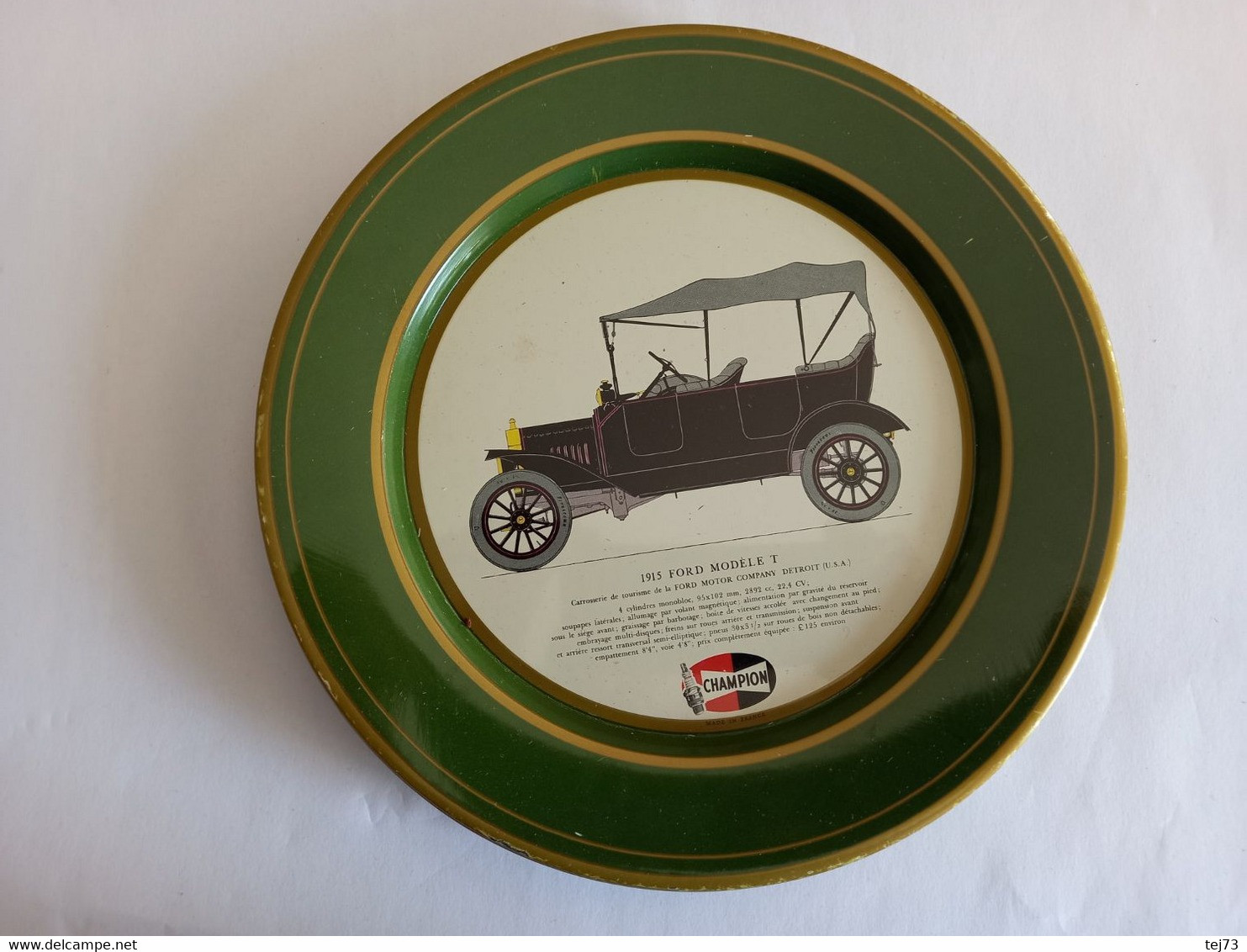 6 ASSIETTES METAL CHAMPION ANNEE 1970 - Plates