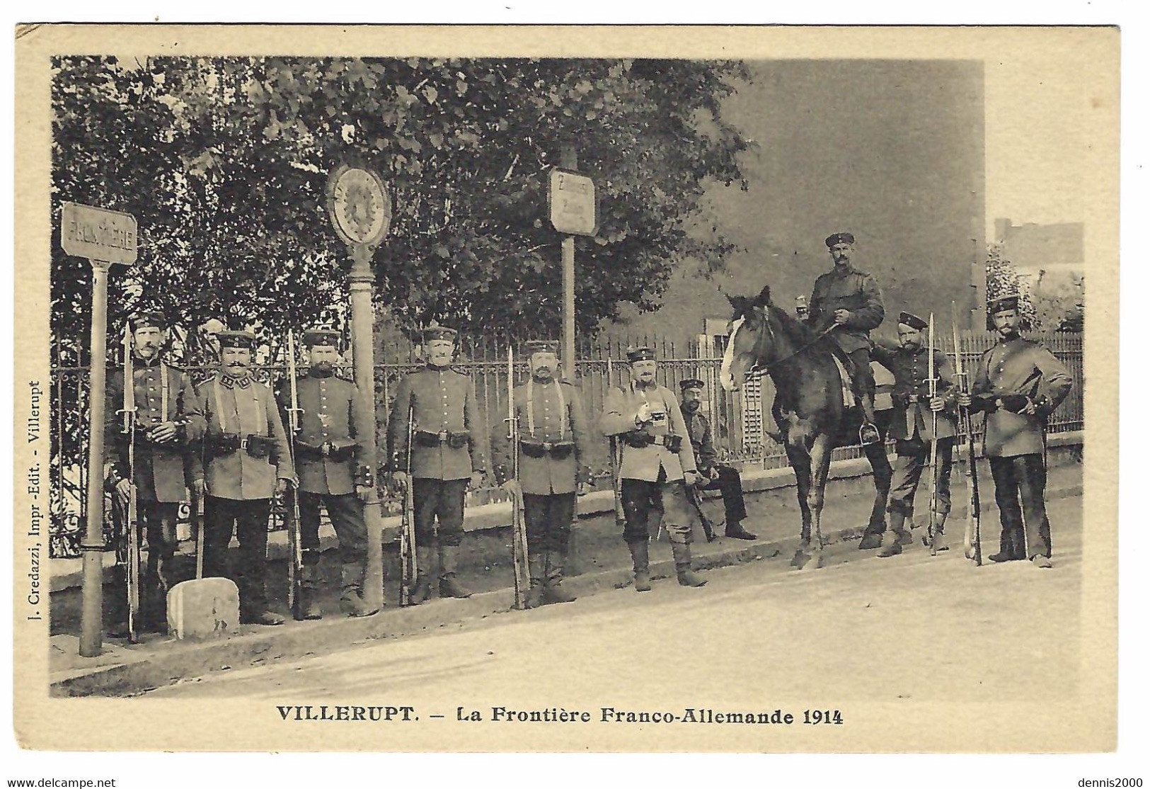 VILLERUPT (54) - La Frontière Franco-Allemande 1914 - Ed. J. Credazzi, Villerupt - Sonstige & Ohne Zuordnung