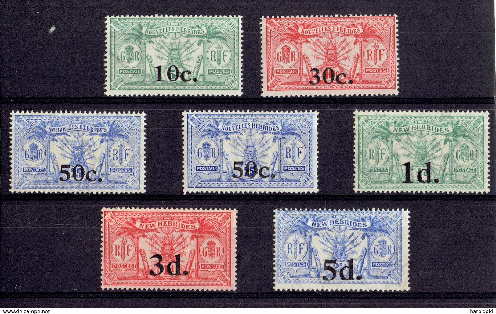 Nouvelles-Hébrides - N°73/79 X MH XX MNH - Unused Stamps