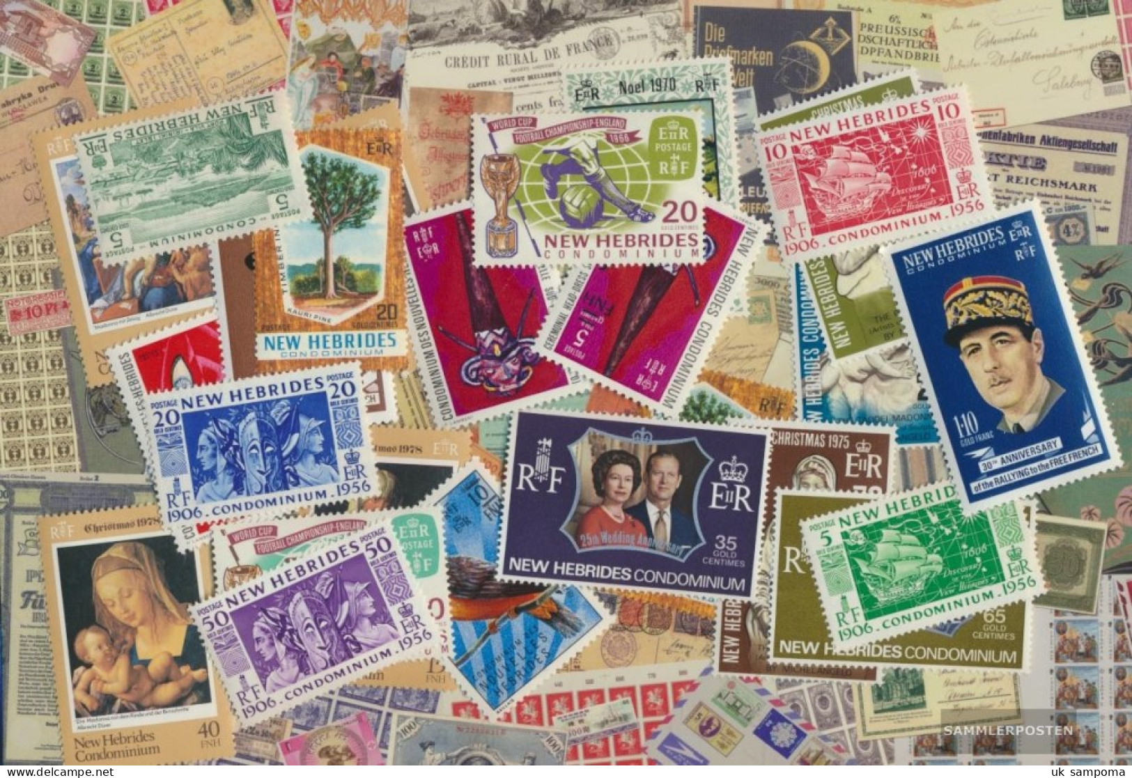 New Hebriden 25 Different Stamps - Verzamelingen & Reeksen