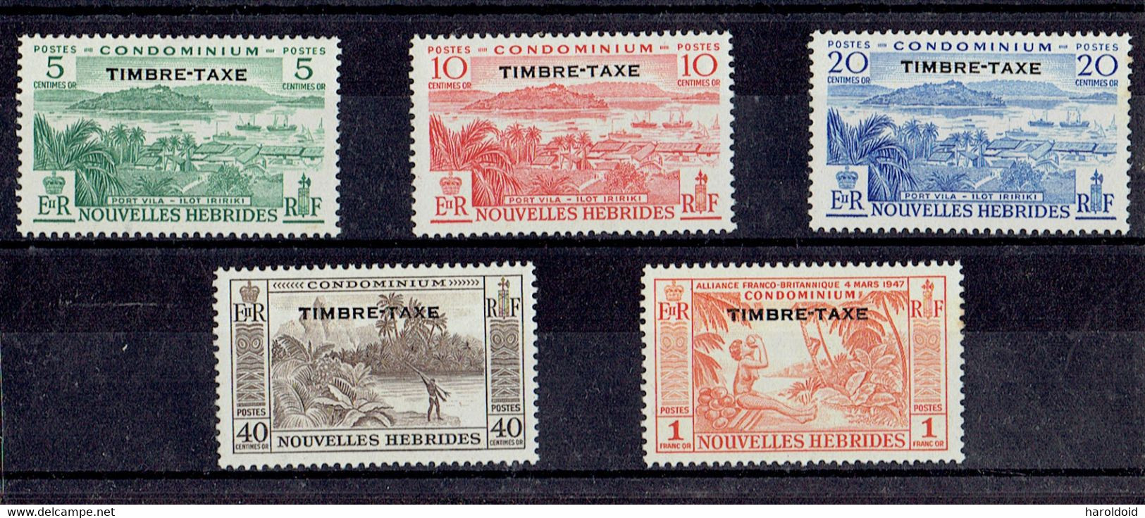 Nouvelles-Hébrides - Taxe N°36/40 XX MNH TTB - Timbres-taxe