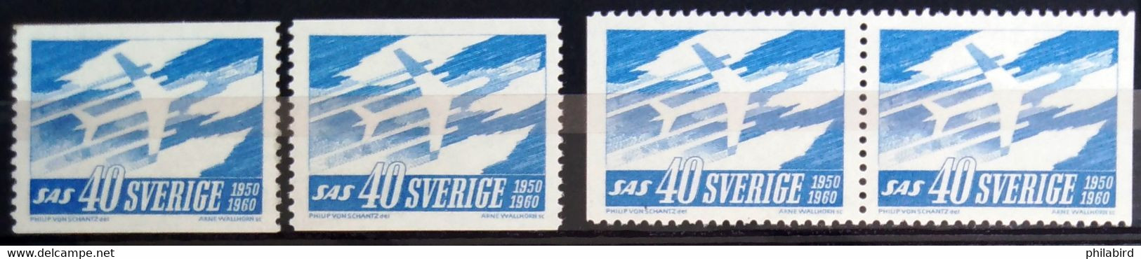 SUEDE                       N° 458 + 458b                      NEUF** - Unused Stamps