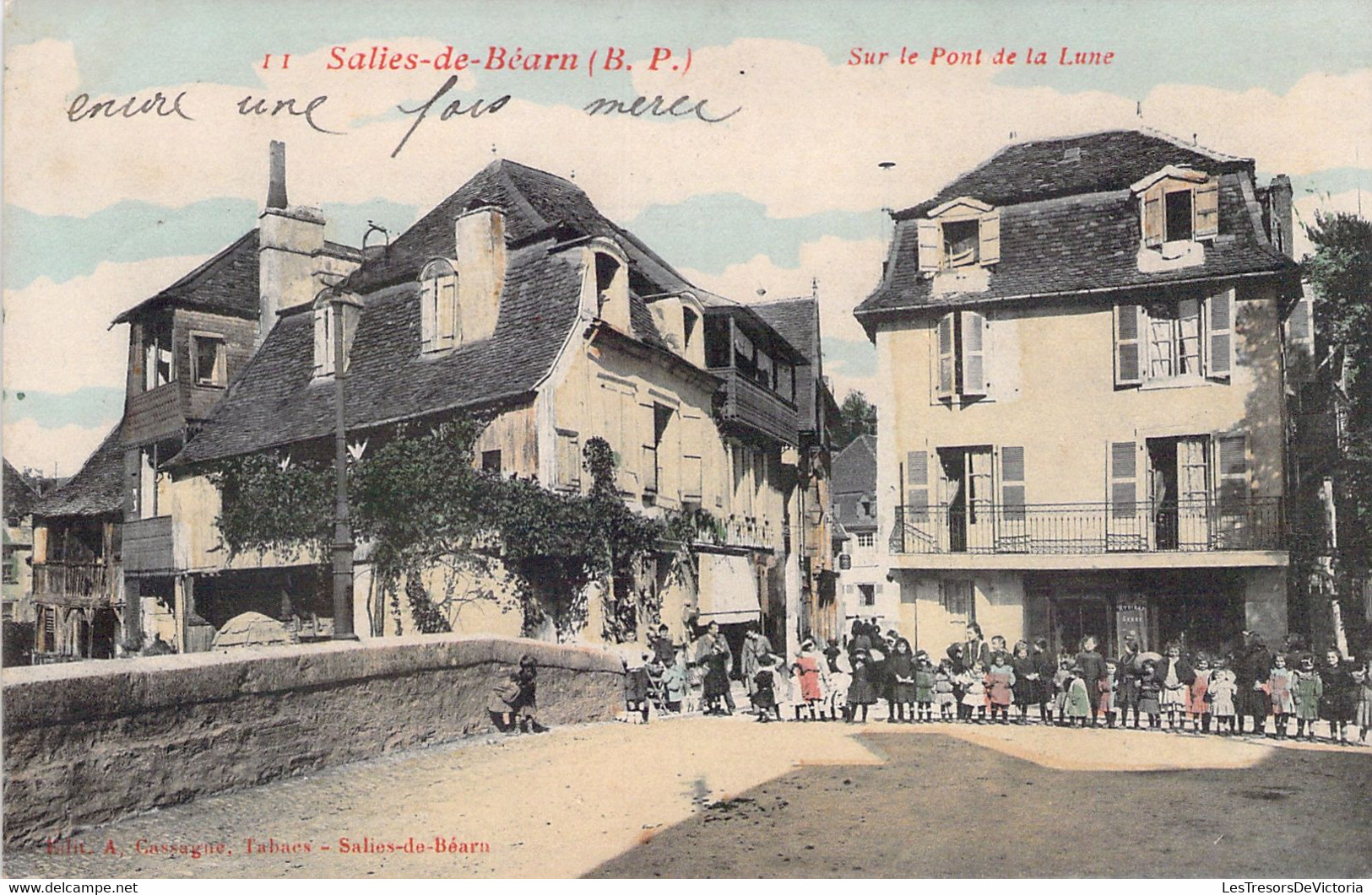 CPA Salies De Béarn Sur Le Pont De La Lune - Farandole D'enfants - Salies De Bearn