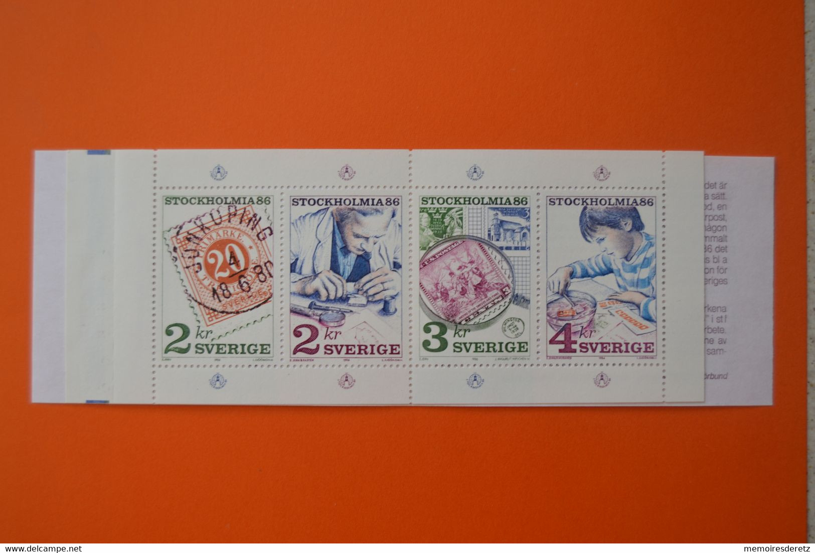 Suède Sverige Sweden Carnet Timbres STOCKHOLMIA 1986 World Philatelic Exhibition - 1981-..