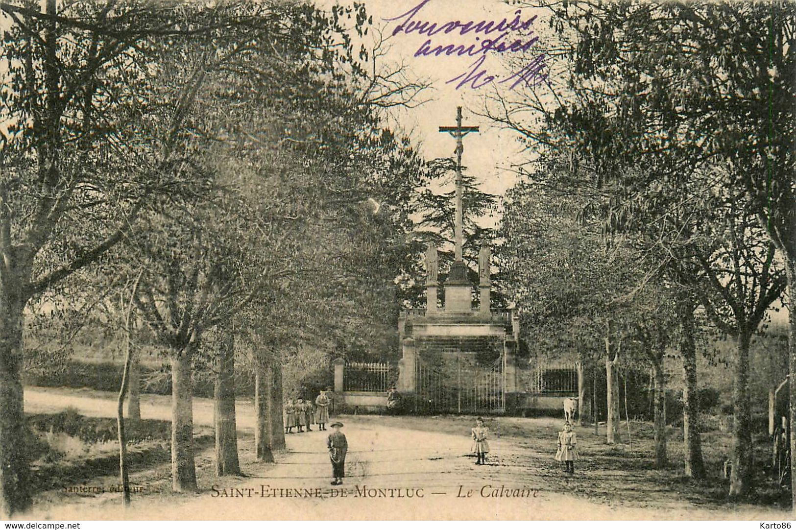 St étienne De Montluc * Route Et Vue Sur Le Calvaire - Saint Etienne De Montluc