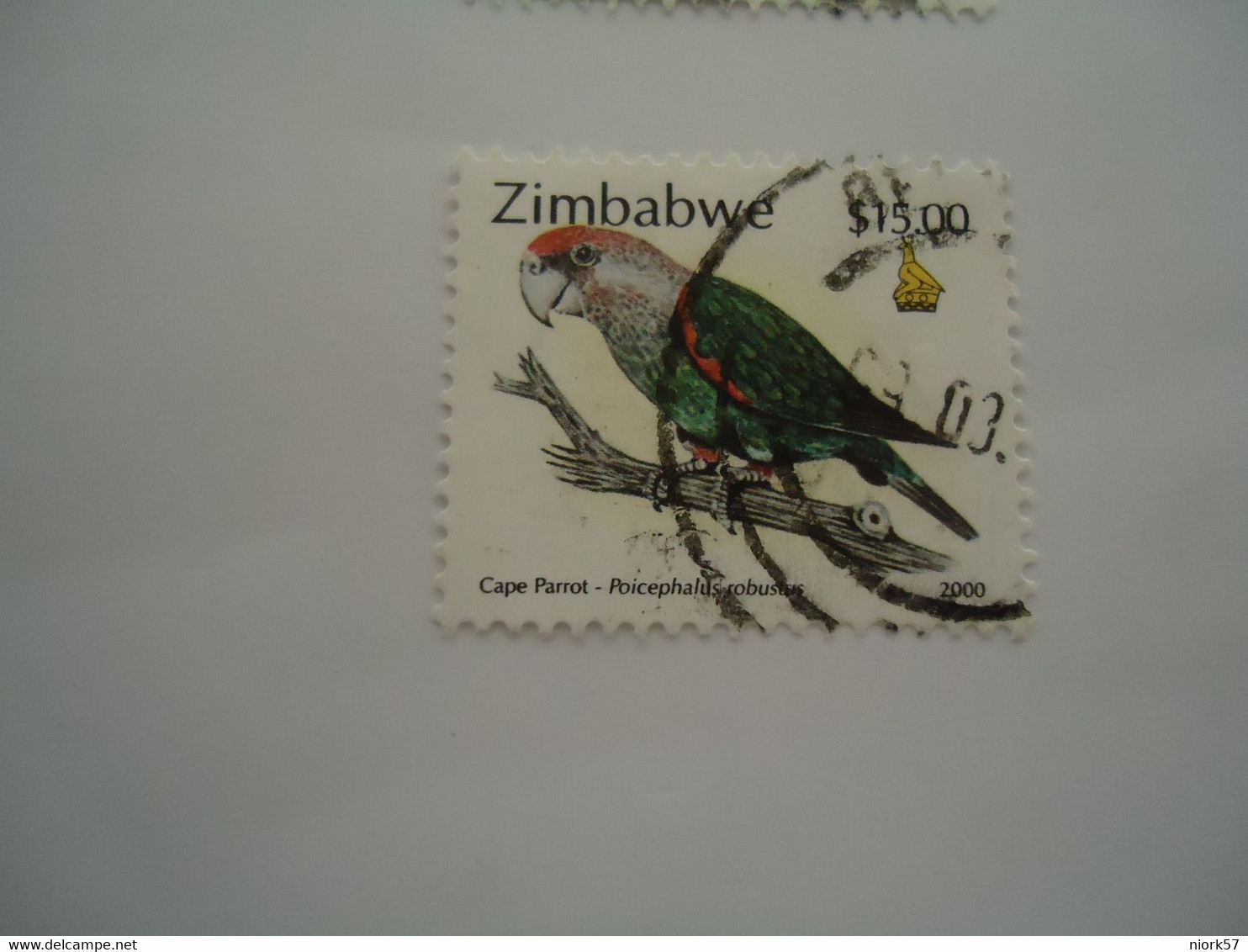 ZIMBABWE  USED  STAMPS BIRDS  BIRDS   PARROT - Zimbabwe (1980-...)