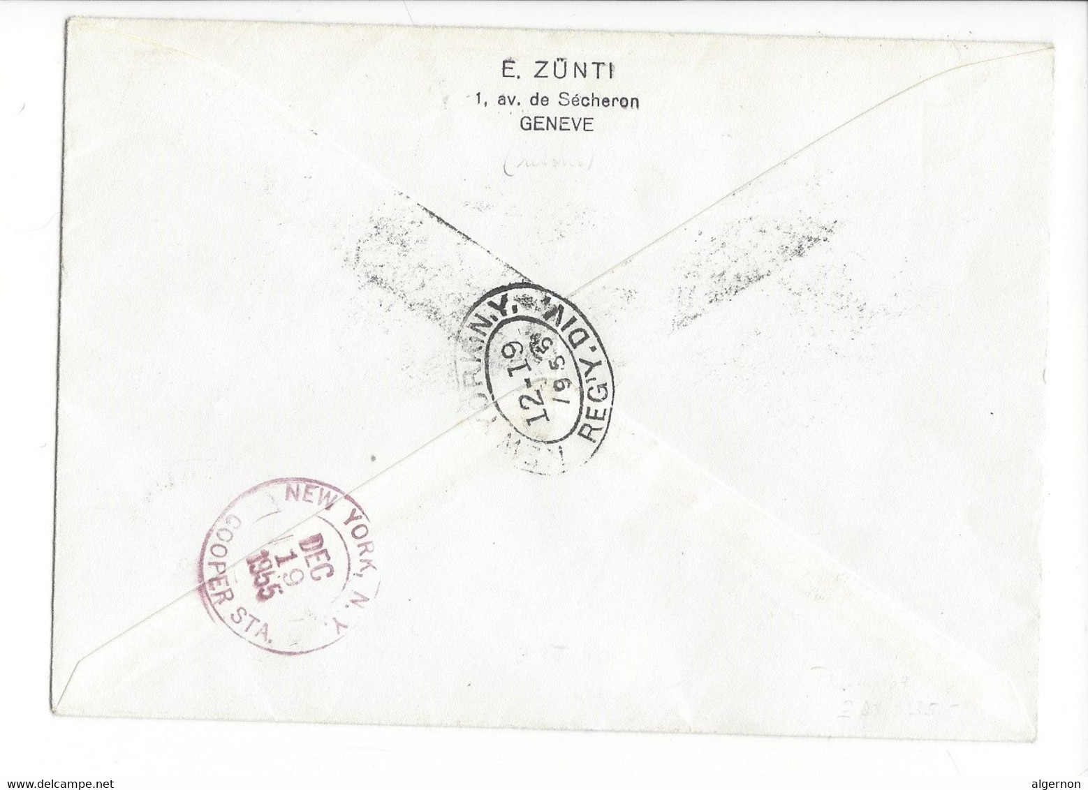 30064 - Cover R Liechtenstein Vaduz 10 Jahre Rotes Kreuz Vaduz 14.12.55 Pour New York N§ Zst 282-255 FDC - Briefe U. Dokumente