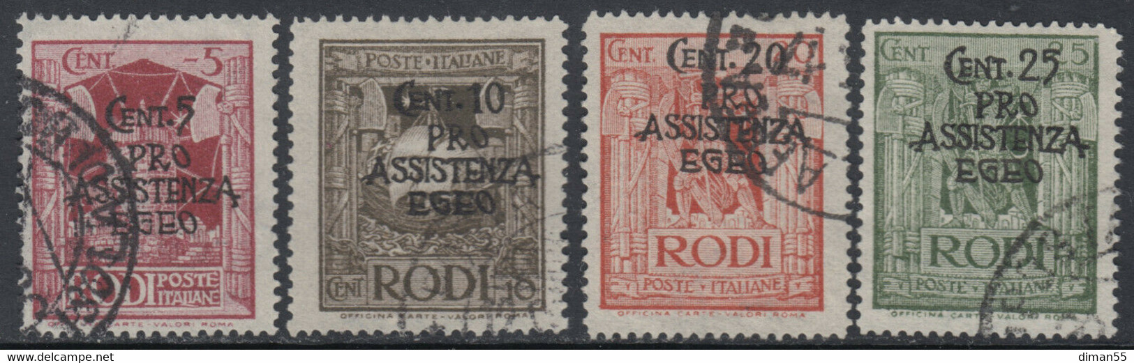 ITALY - EGEO OCC. TEDESCA  N.118-124 - Cat.150 Euro - Usati - Egée (Occ. Allemande)