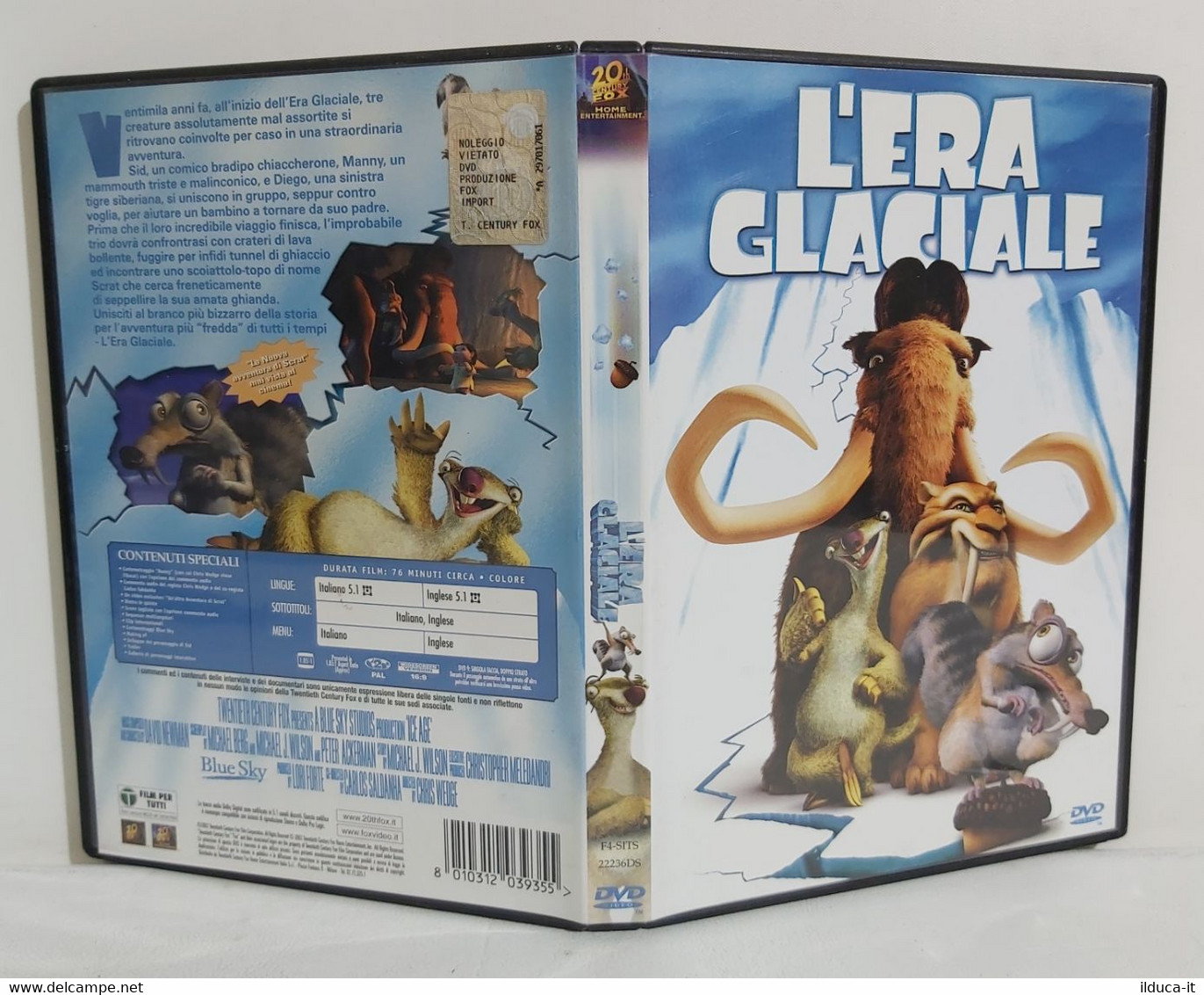 I105438 DVD - L'ERA GLACIALE (2002) - Dessin Animé