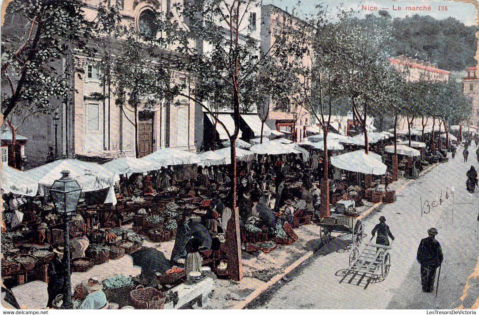 CPA - Nice - Le Marché - Carte Voyagé En 1905 - Marchés, Fêtes