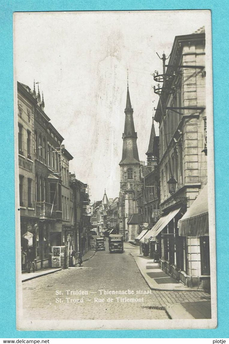 * Sint Truiden - Saint Trond (Limburg) * (Lits - Carte Photo) Rue De Tiremont, Tiense Straat, église, Kerk, Camion Sarma - Sint-Truiden